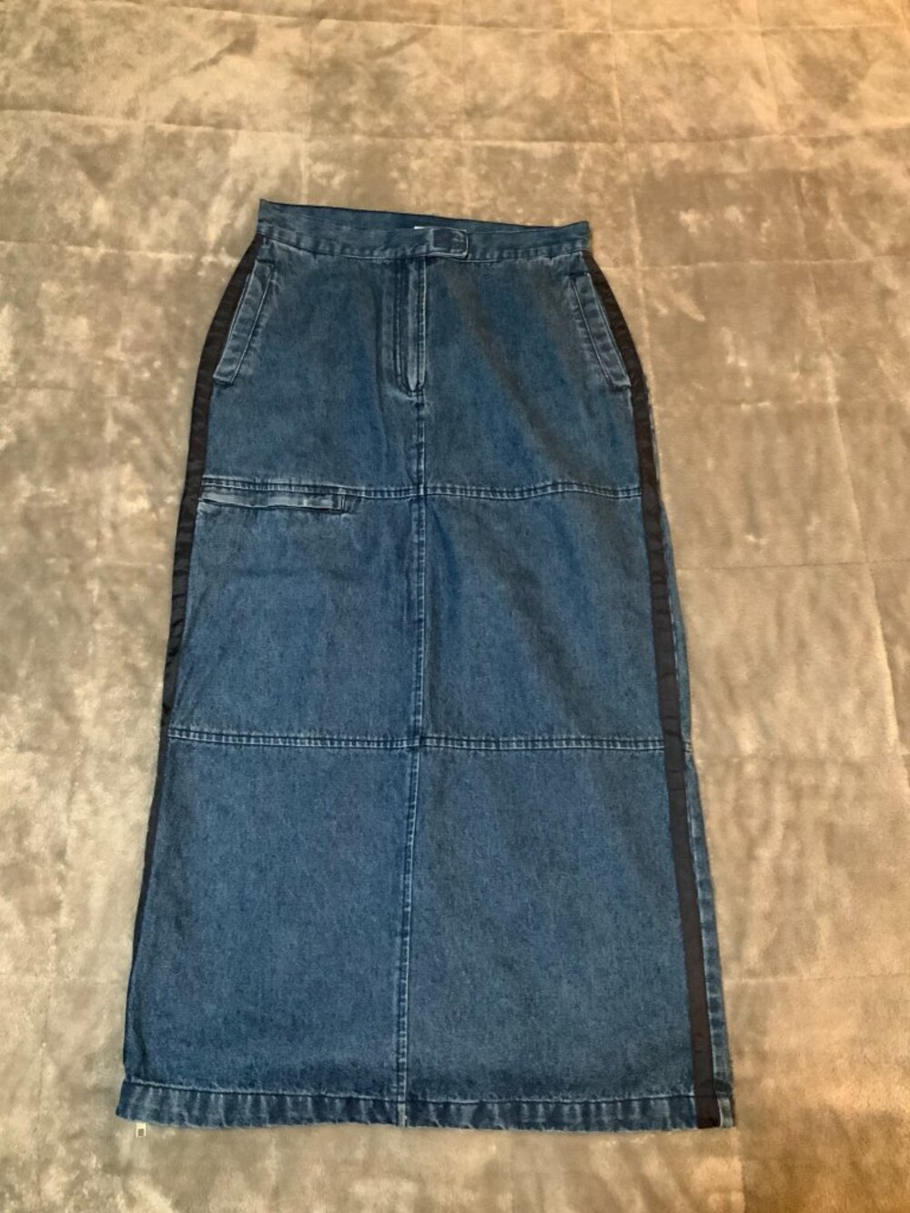 Vintage Route 66 Women's Long Denim Skirt (1268)